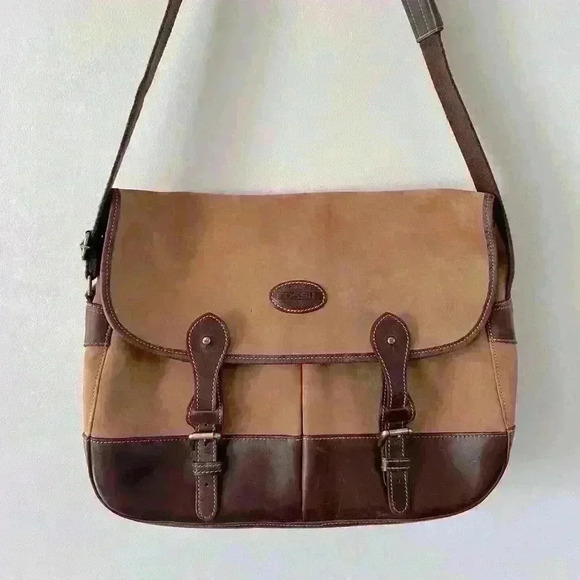 Fossil Men's Leather Greenville Messenger Bag